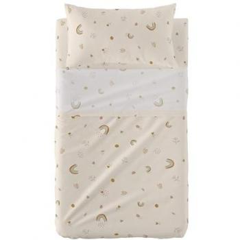 Juego de Sábanas Cuna 2 Piezas Multicolor 100% Algodón 150 TC 100x130 cm