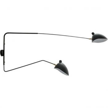 Aplique Industrial y Retro Davis Negro 2 Luces E27