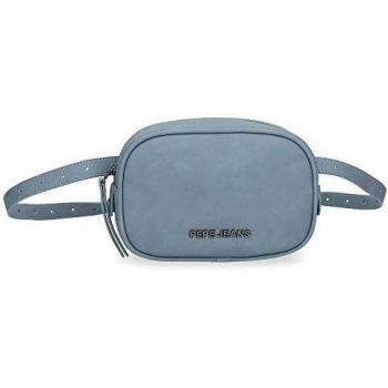Pepe Jeans Eva Riñonera Azul 18x12x5 cms Piel Sintética