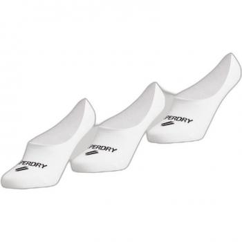 Calcetines invisibles Coolmax® Superdry para mujer (3 pares) - Blanco y negro, talla M-L