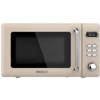 Cecotec ProClean 5110 Retro Microondas con Grill, 700W, Capacidad de 20L, Diseño Vintage Beige