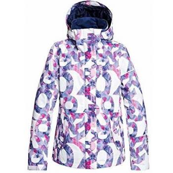 Roxy Jetty-Chaqueta para Nieve para Mujer, Bright White Famous Alphabet, L