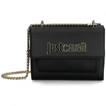 Bolso de hombro Just Cavalli para mujer con cadena ajustable y bolsillo exterior en negro - Talla única