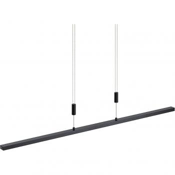 Lámpara colgante LED Arneja de Lindby, negra, regulable en altura, CCT, moderna, hecha de aluminio, para salón y comedor (1 llama)