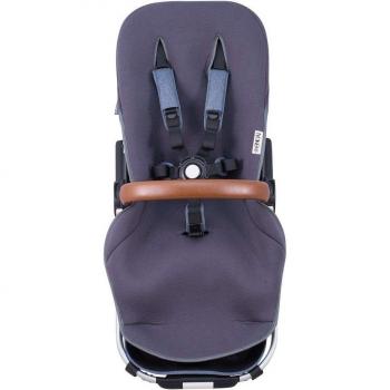 Colchoneta Jyoko para Silla Bugaboo Donkey de Algodón Orgánico y Transpirable, Compatible con Bugaboo Donkey, Color Marengo