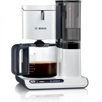 Cafetera de goteo Bosch TKA8011 Styline, Color Blanco, Capacidad para 15 Tazas, Depósito de Agua de 1,25L