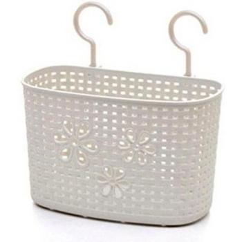 westeng 1pieza plástico para colgar cesta de ducha con gancho para colgar, dormitorio cocina cesta de almacenamiento de desechos Champú soporte