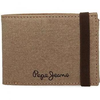 Cartera Pepe Jeans Wayne con Goma Camel, Color Marrón
