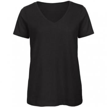 Camiseta manga larga Organic para mujer B And C, cuello en V, algodón orgánico