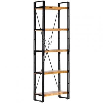 vidaXL 5-Tier Bookcase 60x30x180 cm Solid Mango Wood