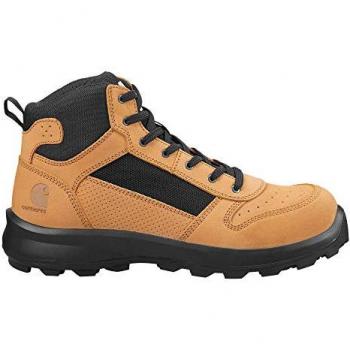 Carhartt Michigan Mid Zip Botas de Seguridad - Beige, Corte Medio, Tecnología Rugged Flex, Cumple con Normativa S1P, Para Hombre, Amarillo Trigo, Talla 36