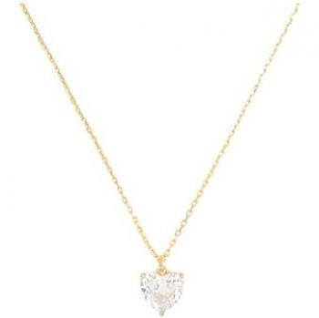 Kate Spade New York April Birthstone Heart Pendant Necklace - Clear/Gold, One Size