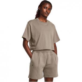 Camiseta de mujer Under Armour Campus Boxy Crop Marrón S