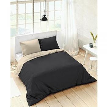 NATURALS Fundas nordicas Bicolor Reversible Gris/Beige Cama 150 cm