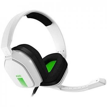 Auriculares Gaming ASTRO A10 con Microfono, Conexión Cableada, Color Blanco y Verde, Compatible con Xbox One y PC