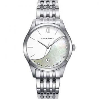 Reloj Viceroy para Mujer con Correa Plateada y Pantalla en Blanco 471174-03
