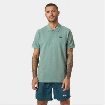 Polo de manga corta verde Helly Hansen Transat para hombre
