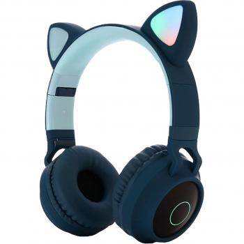 Auriculares Inalámbricos Bluetooth 5.0 Plegables con Orejas de Gato y Luz LED para Viajes, Escuela y Regalos de Cumpleaños o Navidad
