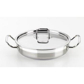 BRA Profesional - Rustidera con Tapa, 32 cm, Acero Inoxidable 18/10