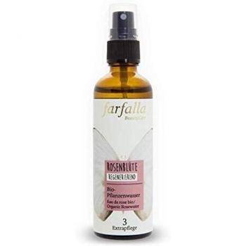 Farfalla Agua de rosas 100 % natural, hidrolato de rosas regenerativas, 75 ml