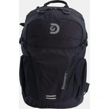 Mochila Discovery - Negro de poliéster reciclado con cremallera y diseño ergonómico