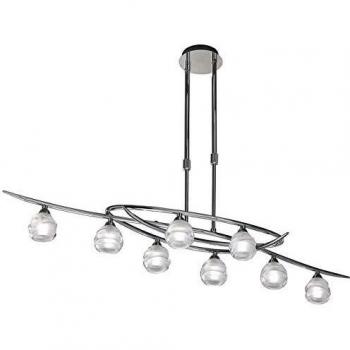 Lámpara Colgante Mantra Loop Cromo 8 Luces
