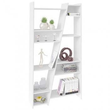 Estantería de Libros PEZA Blanca 93x30x179cm en MDF Pino