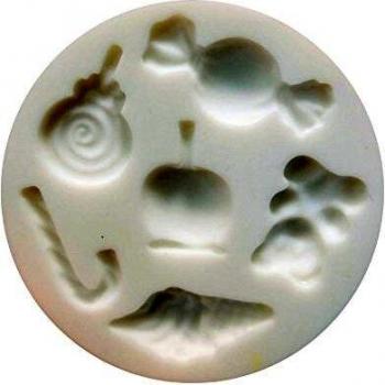 Mini Molde de Silicona para Bonbons - 7 cm - 6 Formas - Antiadhesivo