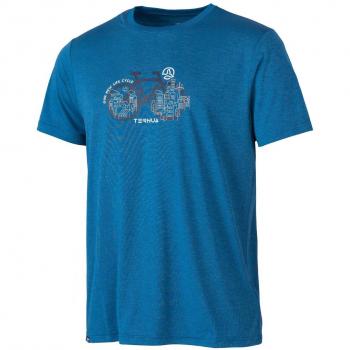 Camiseta Ternua Aviron Hombre Mykonos Blue M, montaña, manga corta, color azul