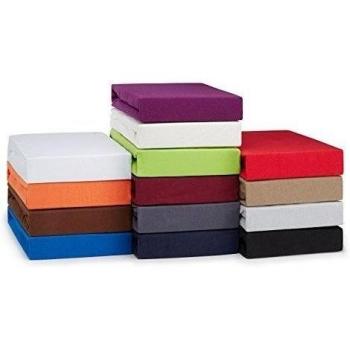 Ropa de cama Cama de agua Sábana ajustable Bajera ajustable intemporal - 20 colores - 95 % de algodón y 5 % de elastano - aprox. 195 g/m² azul / azul real 180x200 - 200x220 cm