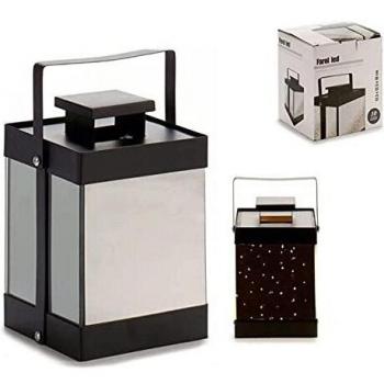 Farol LED Negro Espejo 12,5 x 18,5 x 12,5 cm
