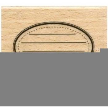 Florilèges FC108054 Diseño Sello Scrapbooking Etiqueta Oval Beige 4 x 5 x 2,5 cm