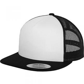 Flexfit Classic Trucker Snapback Cap - Black/White/Black