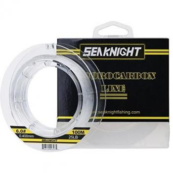 Seaknight Hilo de Pescar 100% fluorocarbono, 50M/100M y Formato Invisible 3-100LB