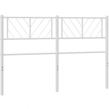 Cabecero de metal blanco 120 cm con patas, cabecera para estructura de cama y somier, diseñado para hogar y dormitorio
