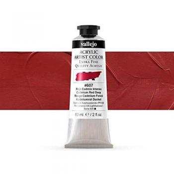 Vallejo Acrylic Artist Color 16607 Cadmium Red Deep