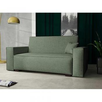Sofá-cama Columbus 193 con Caja de Ropa de Cama, Verde, 172x85x98cm