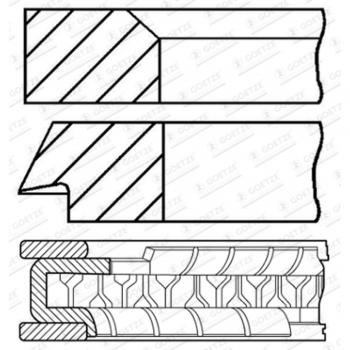 Juego de segmentos GOETZE Engine Piston Ring Kit 08-440200-10