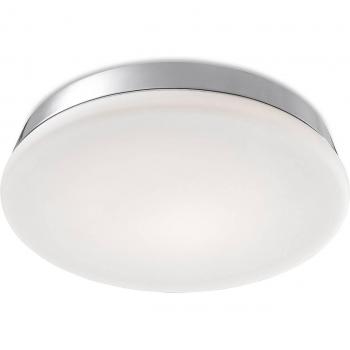 Lámpara de techo LED empotrada redonda Circle de Leds-C4, vidrio, cromo, 27,4 cm, 2495 lm, 3000K, IP44