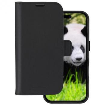 Funda Libro Lynge MagSafe para iPhone 16 Plus - Cuero Negro
