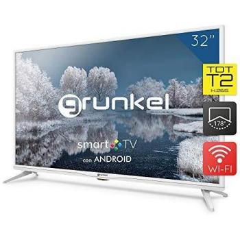 Televisor Smart TV LED 32 Pulgadas Android - Grunkel LED-320IOBSMT - 3xHDMI - 2xUSB con función grabación - TDT Alta Definición T2 - Modo Hotel configurable - Eficiencia energética A+
