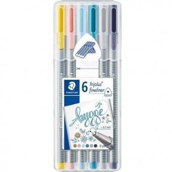 Staedtler Triplus Fineliner 334 Pack de 6 Rotuladores de Punta Fina