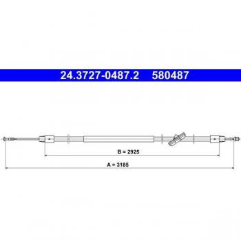 Cable de freno de mano ATE 24.3727-0487.2