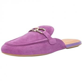 GEOX D PALMARIA C - Mocasines Planos Mujer, Camosció, Color Lila, Talla 37 EU