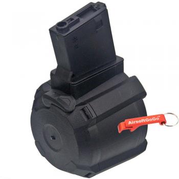 Battleaxe 1000rds Tambor eléctrico Cargador para M4/ M16 Airsoft AEG