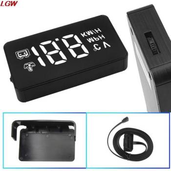 Pantalla HUD A100 OBD2 para coche, proyector de velocidad con sistema de advertencia de exceso de velocidad para parabrisas