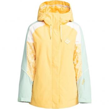 Chaqueta de snow Roxy Highridge Hoodie para mujer, color naranja y verde, talla XL
