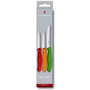 Sada de cuchillos para frutas y verduras, 3 piezas, Victorinox Swiss Classic, acero inoxidable, colores variados