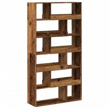Estantería de madera de ingeniería envejecida 100x33x187,5 cm Marrón