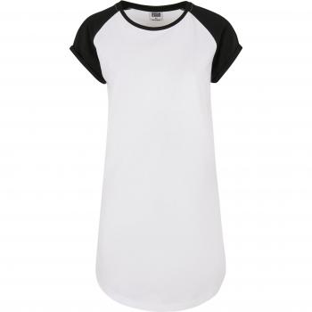 Urban Classics Women's Contrast Raglan Tee Dress White/Black